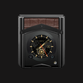 Vertu Ironflip Amber Brown Bes Fee Alligator Skin